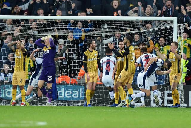 Despair for Wednesday's players at WBA's late equaliser