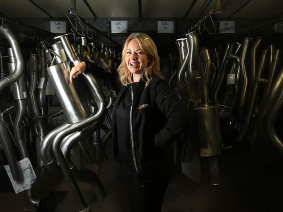 Made in Sheffield featute at Cobra Exhausts. Pictured is MD Rachel Abbott. Picture: Chris Etchells