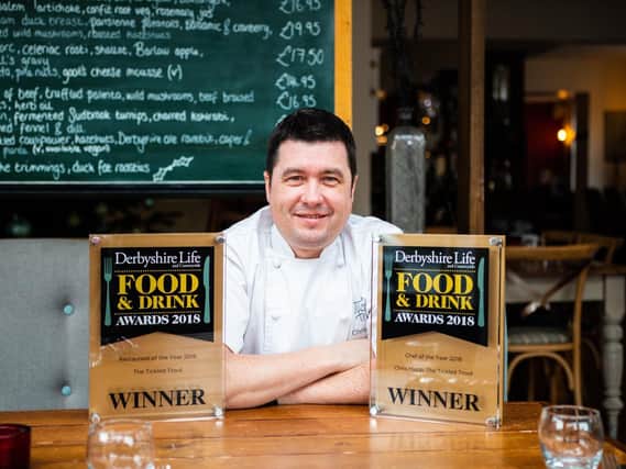 A Sheffield chef is celebrating after winning twoawards at theDerbyshire Life Food andDrink Awards. The Tickled Trout, Valley Road, Barlow, has been awarded the Restaurant of the Year while the venues chef Chris Mapp was also given the Chef of the Year award