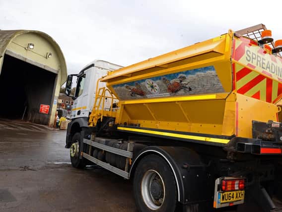Sheffield gritters on standby at the Olive Grove Depot.