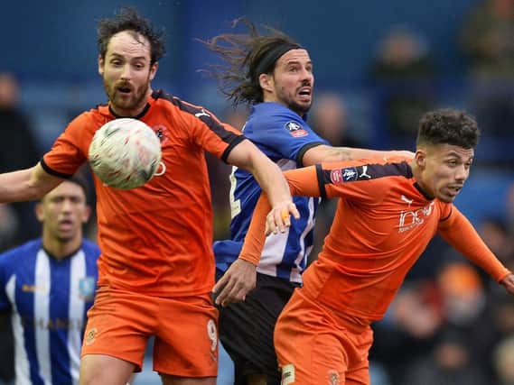 Sheffield Wednesday forward George Boyd in action against Luton Town
