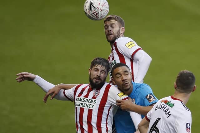 Martin Cranie in action for Sheffield United: Simon Bellis/Sportimage
