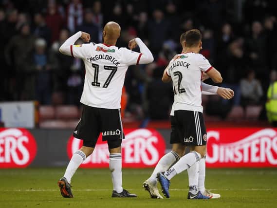 David McGoldrick's goal lifted Sheffield United to second in the table: Simon Bellis/Sportimage