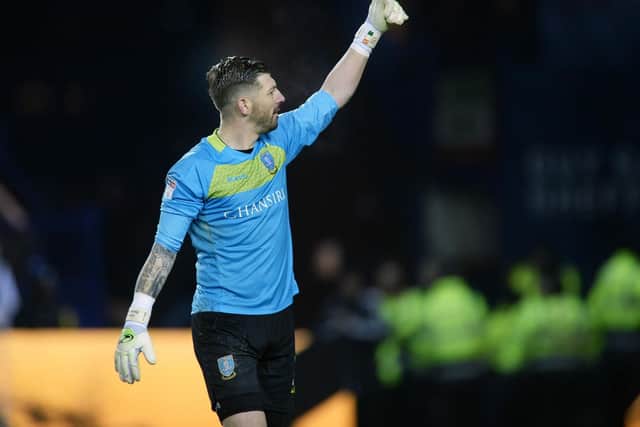 Thumbs up from Keiren Westwood after Wigan Athletic triumph