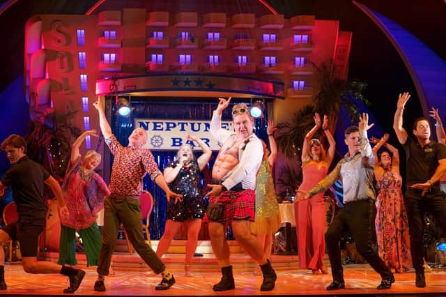 Shelley Longworth centre, and the cast of Benidorm Live
