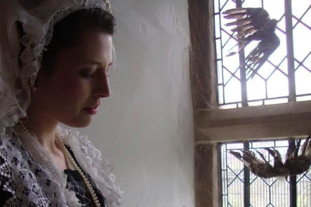Bird in a gilded cage: an actor playing Mary Queen of Scots at Manor Lodge, where she was imprisoned