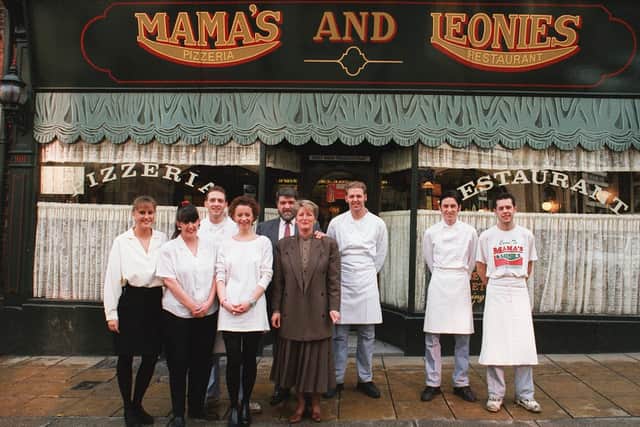 Mama's and Leonie's restaurant staff and owners 20 years ago in 1999