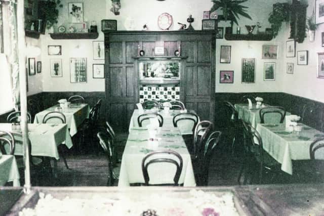The original upstairs dining room at Mama's & Leonies, Norfolk Street, Sheffield