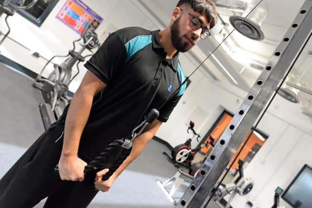 Behram Sani, 16, pictured in the fitness suite. Picture: Marie Caley NSST-17-01-19-UTCSheff-7