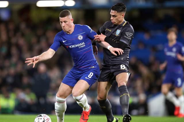 Chelsea's Ross Barkley (left) and Sheffield Wednesday's Joey Pelupessy battle for the ball. Photo: Nick Potts/PA Wire.