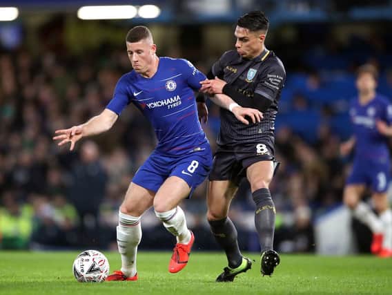 Chelsea's Ross Barkley (left) and Sheffield Wednesday's Joey Pelupessy battle for the ball. Photo: Nick Potts/PA Wire.