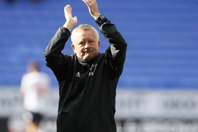 Sheffield United manager Chris Wilder