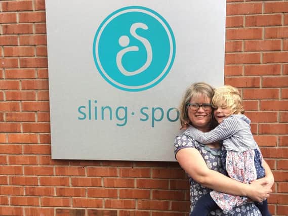 Rosie with daughter at Sling Spot