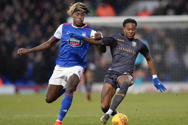 Rolando Aarons appeared as a second half substitute for Sheffield Wednesday at Ipswich Town