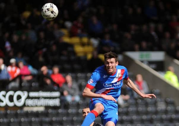NSST 25-4-15 Notts County v Doncaster Rovers Skybet League One

Rovers debut striker Jack McKay gets airborne