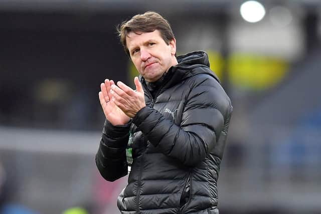 Barnsley manager Daniel Stendel is not about to give up the Reds place in the automatic promotion spots. Pic: Dave Howarth/PA Wire.