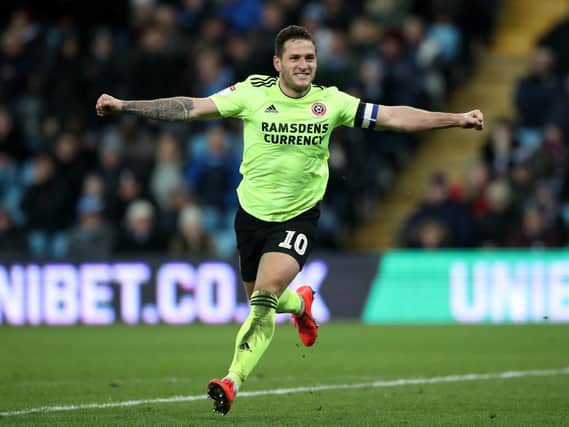 Sheffield United's Billy Sharp scored three goals at Aston Villa to make it 101 for the Blades. Nick Potts/PA Wire.