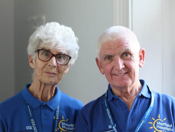 Christine Redford and Stuart Johnson volunteer at the Northern General Hospitals Palliative Care Unit