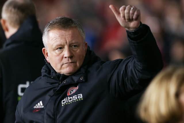 Chris Wilder manager of Sheffield Utd: James Wilson/Sportimage