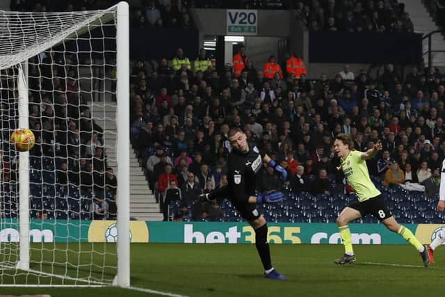 Kieran Dowell celebrates his goal at The Hawthorns: Simon Bellis/Sportimage