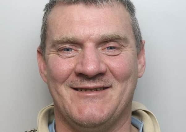 Pictured is serial thief Garry Newton, 48, of no fixed abode, who has been jailed for 12 weeks after he was caught shoplifting at Boots in Chesterfield.