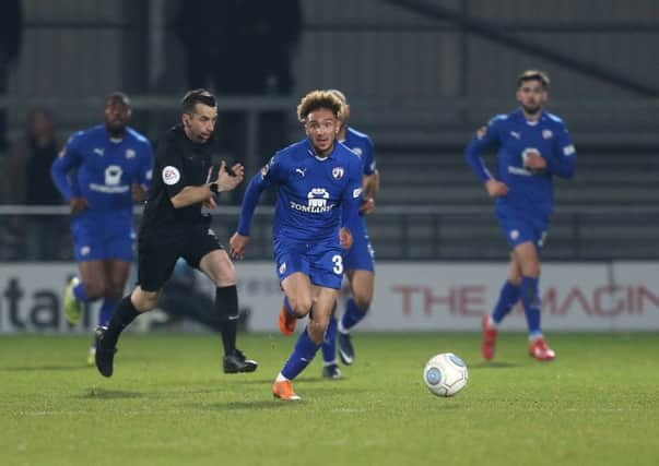 Picture by Shibu Preman / ahpix.com
Football; Season 2018/19; Nation League; Conference premier; Vanarama National League;  Barnet vs Chesterfield;
7:45pm Tuesday ;  26rd February;
The hive stadium;
 chesterfield's Alex Kiwomya in action sprinting up for a goal
Copyright picture; 
Howard Roe; 
07973 739229;