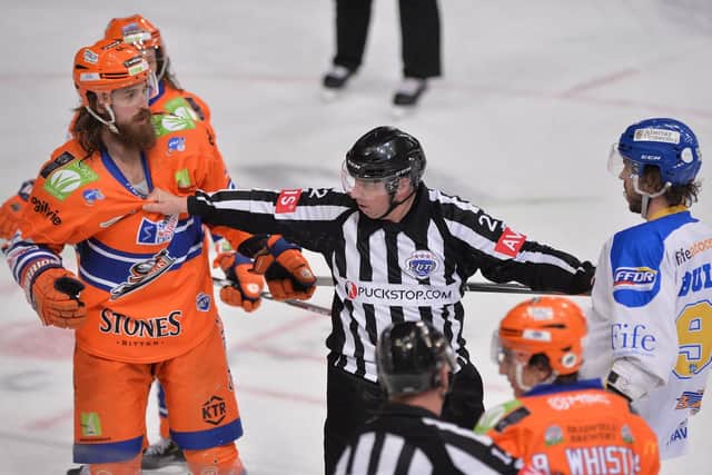 Ryan Martinelli unhappy with a Fife rival