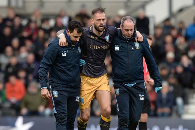 Steven Fletcher went off injured against Derby County