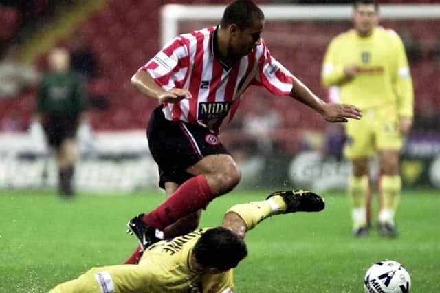 Curtis Woodhouse in action for Sheffield United in 2000. Picture: Shaun Flannery.