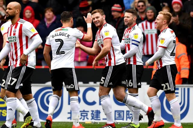 Sheffield United hope to be celebrating again after playing Brentford: Anthony Devlin/PA Wire.