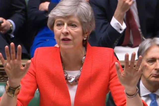 Prime Minister Theresa May speaks during the Brexit debate in the House of Commons, London. Picture: House of Commons/PA Wire