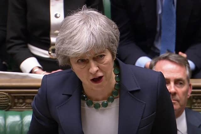 Prime Minister Theresa May speaks to MPs in the House of Commons. Picture: PA Wire