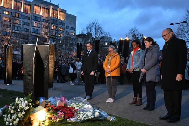 A vigil in New Zealand for the 49 people shot dead during attacks at two mosques in Christchurch (pic: Dominic Lipinski/PA Wire)