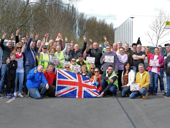 Yorkshire Brexit Action Group, get ready to begin the go slow demonstration across on major roads within the borough. Picture: NDFP-23-03-19-BrexitGoSlow-1