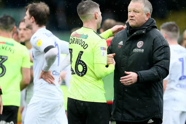 Sheffield United manager Chris Wilder (right) and Sheffield United's Oliver Norwood: Richard Sellers/PA Wire.