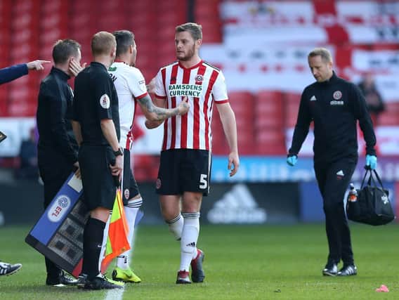 Jack O'Connell leaves the pitch against Bristol City: James Wilson/Sportimage