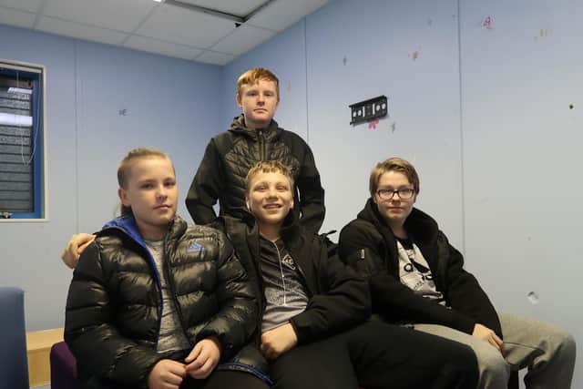 Some of the young people at Woodthorpe who are spearheading a new youth club project
