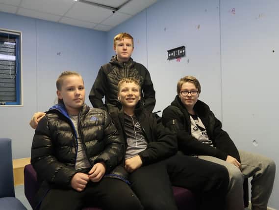 Some of the young people at Woodthorpe who are spearheading a new youth club project