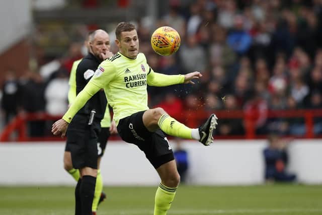 Paul Coutts  in action for Sheffield United: Simon Bellis/Sportimage