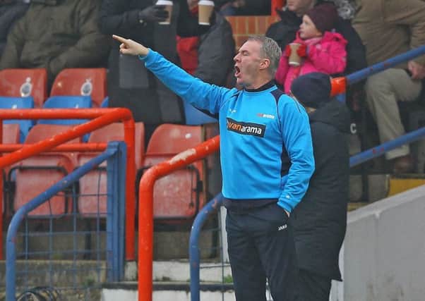 Picture by Gareth Williams/AHPIX.com; Football; Vanarama National League; Aldershot Town v Chesterfield FC; 19/01/2019 KO 15.00; The EBB Stadium; copyright picture; Howard Roe/AHPIX.com; Chesterfield boss John Sheridan gets some early instructions out