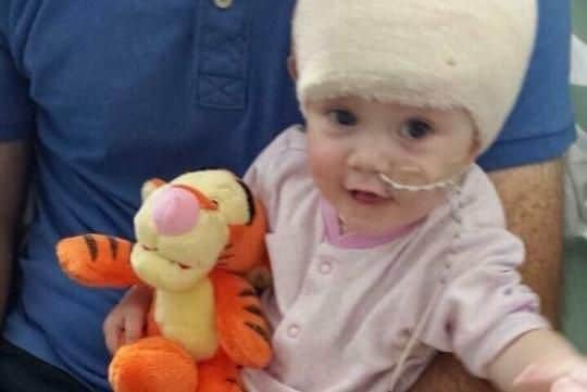 Little Lucy Needham when she was being treated for cancer