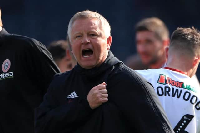 Sheffield United manager Chris Wilder celebrates his team's victory at Hull City. Picture: Mike Egerton/PA Wire.