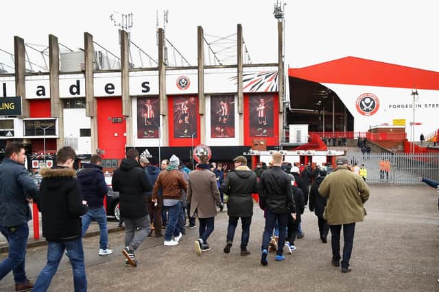 Fans arrive at Bramall Lane (Photo by Julian Finney/Getty Images)