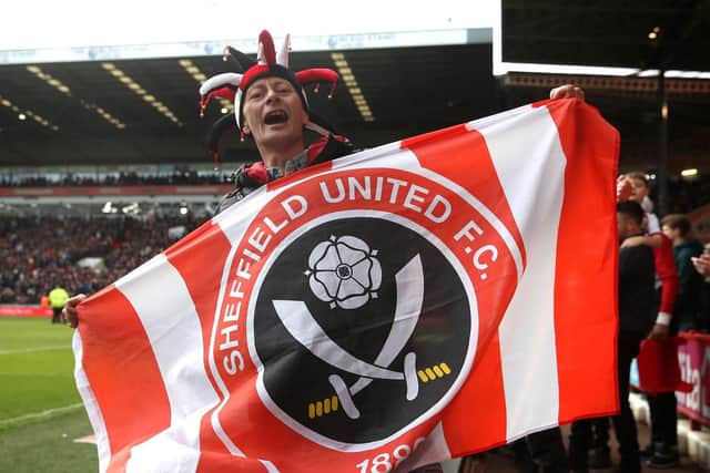 Sheffield United fans in the stands show their support during the Sky Bet Championship match agianst Ipswich Town at Bramall Lane on Saturday. Picture: Nick Potts/ PA Wire
