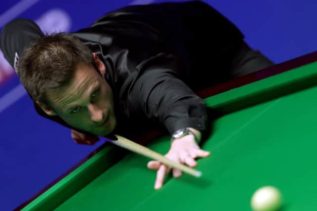 David Gilbert in action against John Higgins during day thirteen of the 2019 Betfred World Championship at The Crucible, Sheffield. Picture: Simon Cooper/PA Wire