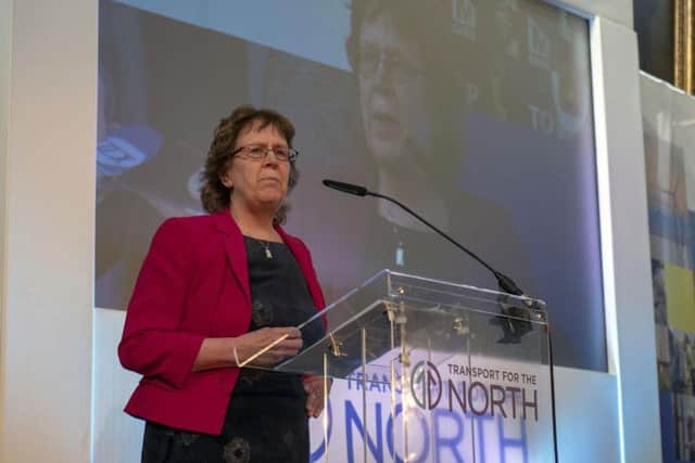 Judith Blake at Transport for the North (TfN) inaugural conference at Cutler's Hall in Sheffield in February. Picture: Scott Merrylees.