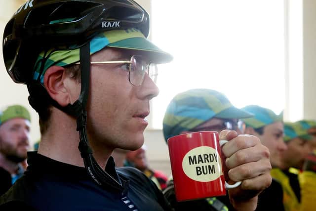 All Points North cycling event: Tim McInnes at the pre race briefing