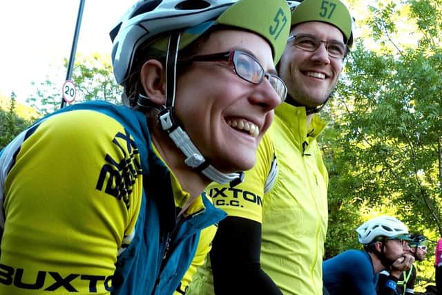 All Points North cycling event: Rachel Batt and partner Jim Stewart at the start
