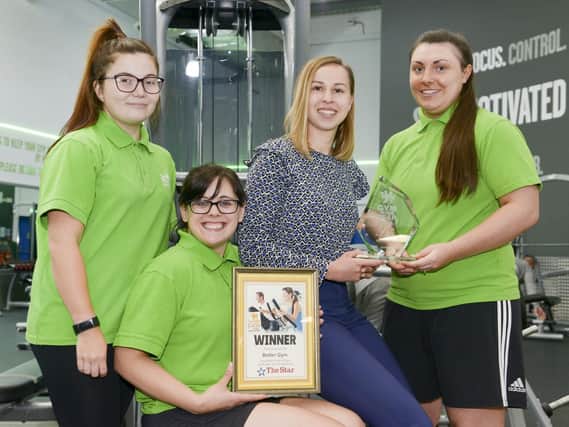 Star Gym of the year winners 
Better Gym at Hillsborough, 
Courtney Haywood, Kate Clarke, Rebecca Bunting and Chloe Lacey