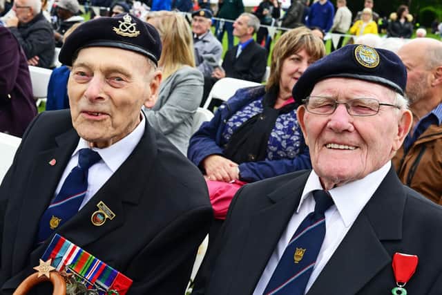 Veterans Gordon Drabble and Frank Baugh, pictured. Picture: Marie Caley NSST-13-06-19-D-Day75Drumheadservice-5